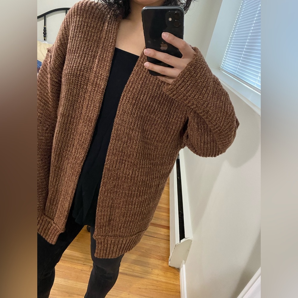 Free People Warm Brown Cardigan